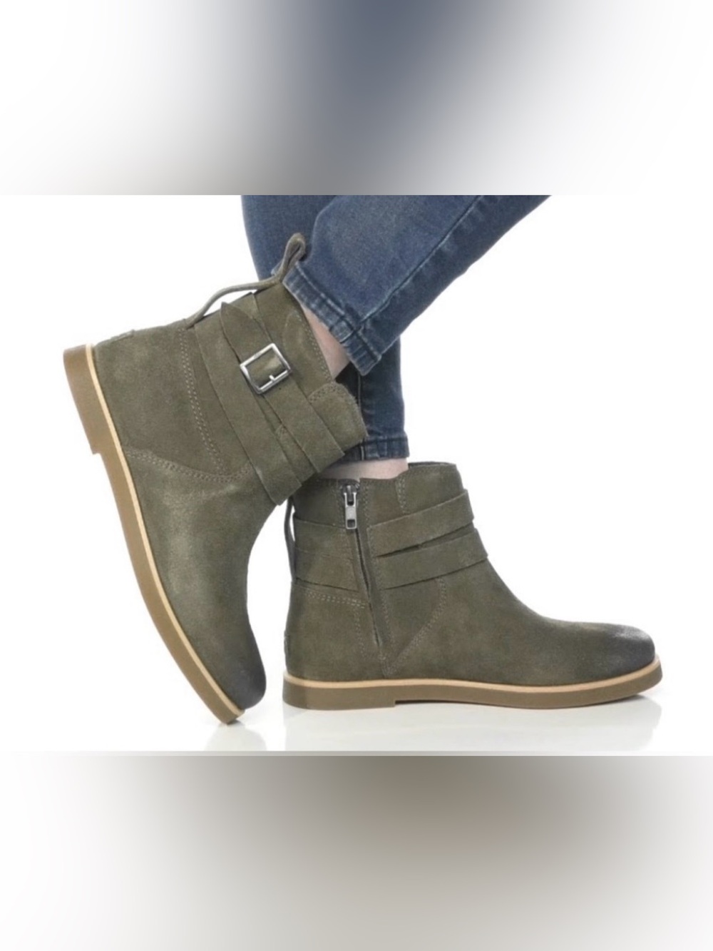 UGG Josefene Suede Ankle Boots in Forest Green - NWOB